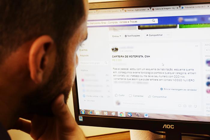 Detran alerta para golpes em redes sociais