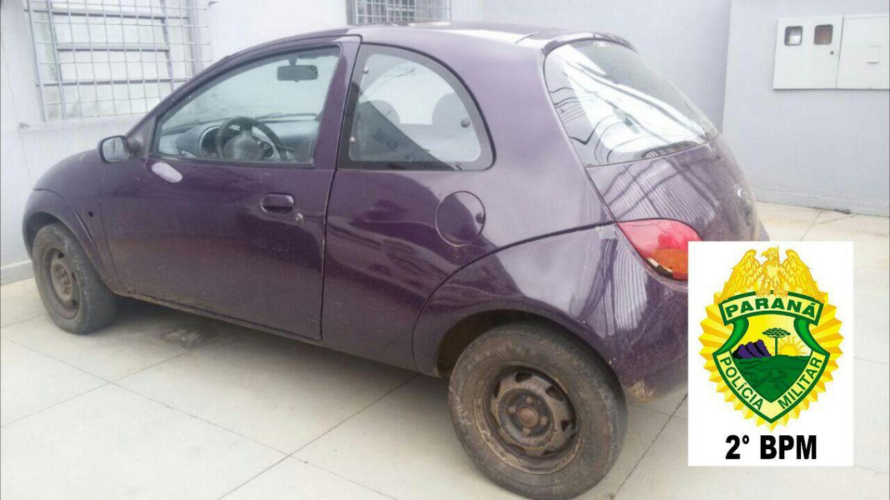 Veículo furtado em Curitiba é recuperado em Siqueira Campos