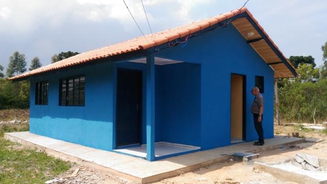 Primeiras casas rurais em Jaguariaíva chegam à fase de acabamento
