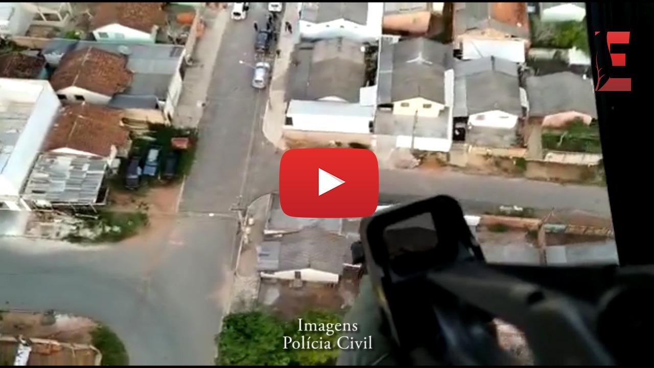 Operação com helicóptero e 60 policiais termina com 12 detidos