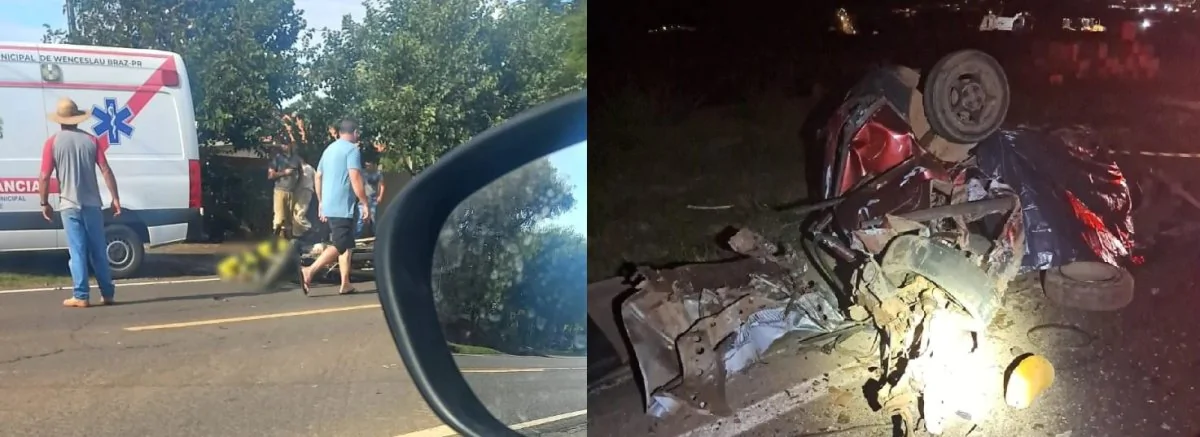 Acidentes matam moradores de Arapoti em intervalo de poucas horas