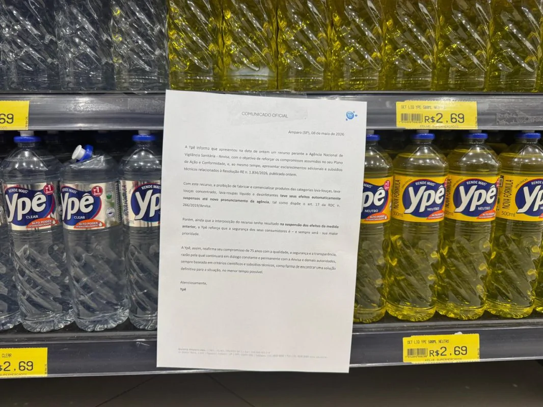 Supermercados da região seguem vendendo produtos da Ypê mesmo sob alerta da Anvisa